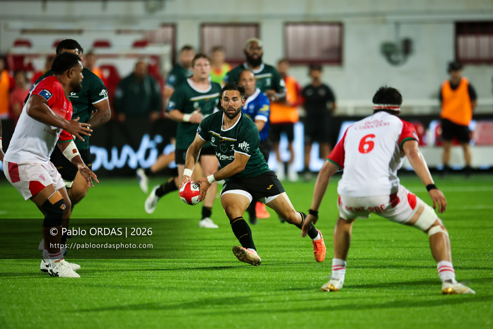 Enzo Hervé, lors du match de Pro D2 entre le Biarritz olympique et Montauban, le 25 septembre 2026 au stade Aguiléra de Biarritz, France (Photo Pablo ORDAS)