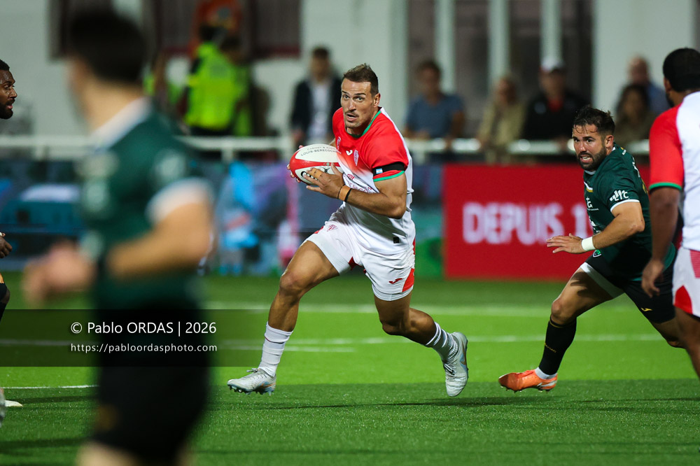 Kylian Jaminet, lors du match de Pro D2 entre le Biarritz olympique et Montauban, le 25 septembre 2026 au stade Aguiléra de Biarritz, France (Photo Pablo ORDAS)