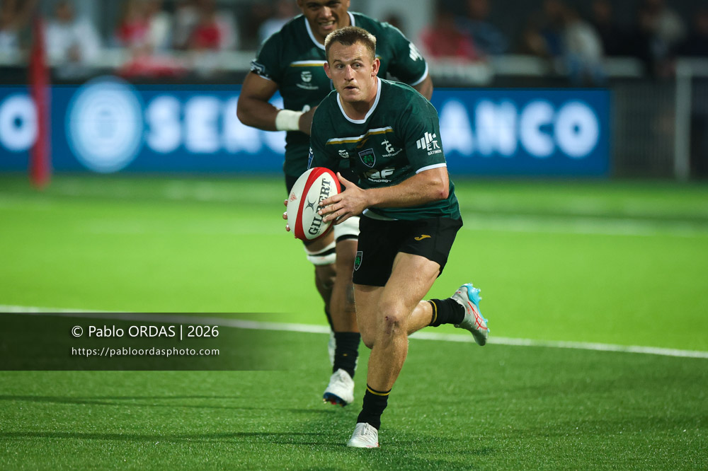 Joey Walton, lors du match de Pro D2 entre le Biarritz olympique et Montauban, le 25 septembre 2026 au stade Aguiléra de Biarritz, France (Photo Pablo ORDAS)