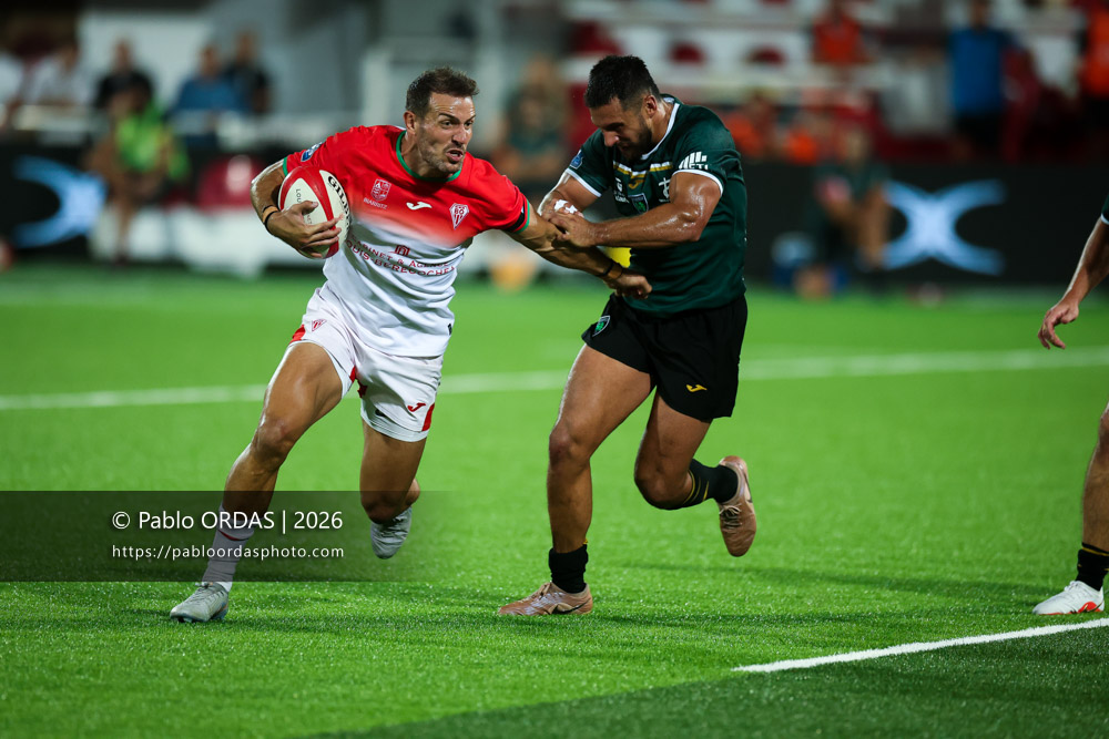 Kylian Jaminet, lors du match de Pro D2 entre le Biarritz olympique et Montauban, le 25 septembre 2026 au stade Aguiléra de Biarritz, France (Photo Pablo ORDAS)