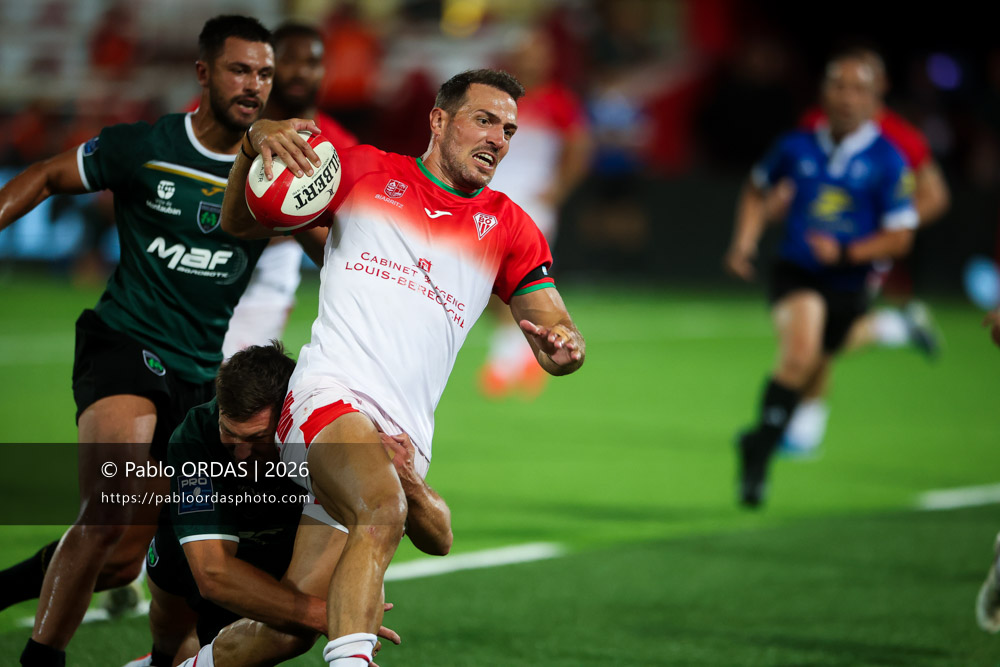 Kylian Jaminet, lors du match de Pro D2 entre le Biarritz olympique et Montauban, le 25 septembre 2026 au stade Aguiléra de Biarritz, France (Photo Pablo ORDAS)