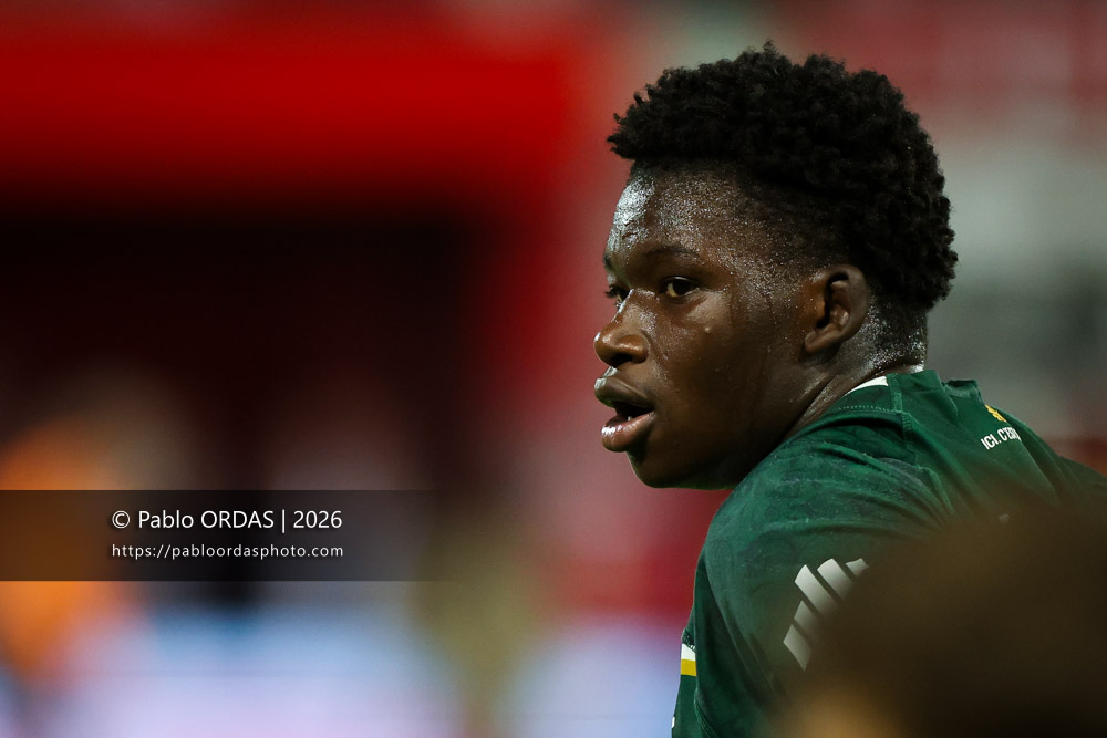 Youssouf Soucouna, lors du match de Pro D2 entre le Biarritz olympique et Montauban, le 25 septembre 2026 au stade Aguiléra de Biarritz, France (Photo Pablo ORDAS)