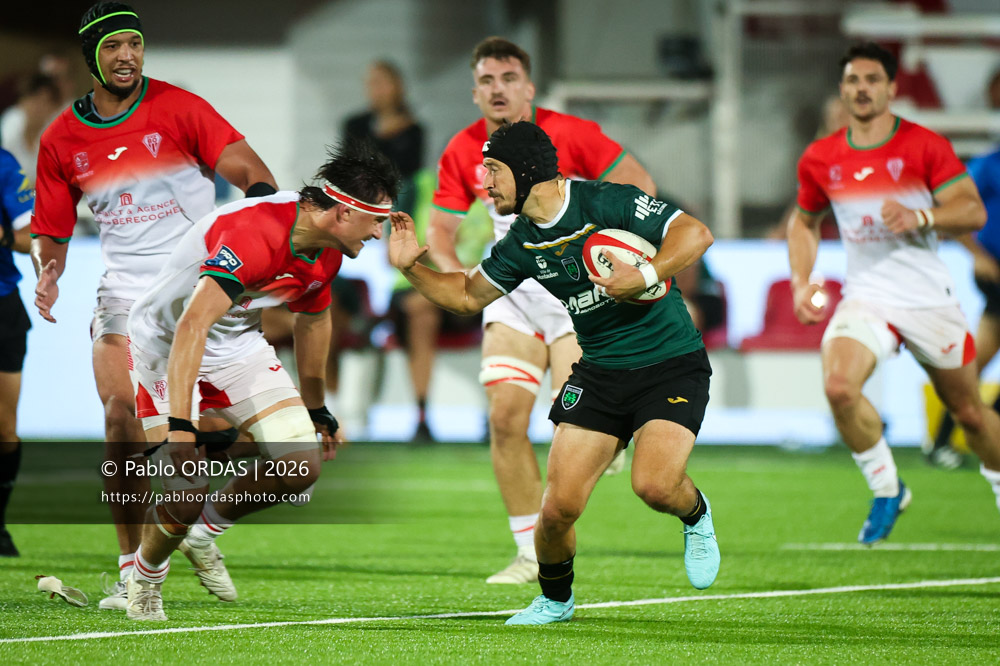 Thomas Fortunel, lors du match de Pro D2 entre le Biarritz olympique et Montauban, le 25 septembre 2026 au stade Aguiléra de Biarritz, France (Photo Pablo ORDAS)