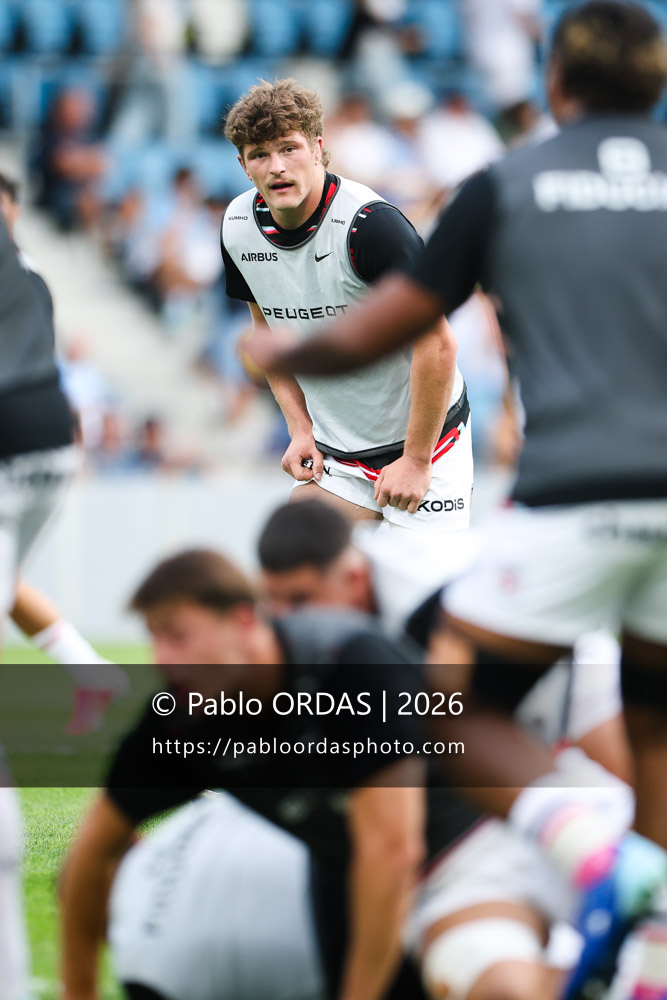 Roméo Martin Bonnard, lors du match amical entre l'Aviron bayonnais et le Stade toulousain, le 28 août 2026 au stade Jean Dauger de Bayonne, France (Photo Pablo ORDAS)
