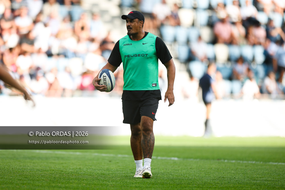 Jerome Kaino, lors du match amical entre l'Aviron bayonnais et le Stade toulousain, le 28 août 2026 au stade Jean Dauger de Bayonne, France (Photo Pablo ORDAS)
