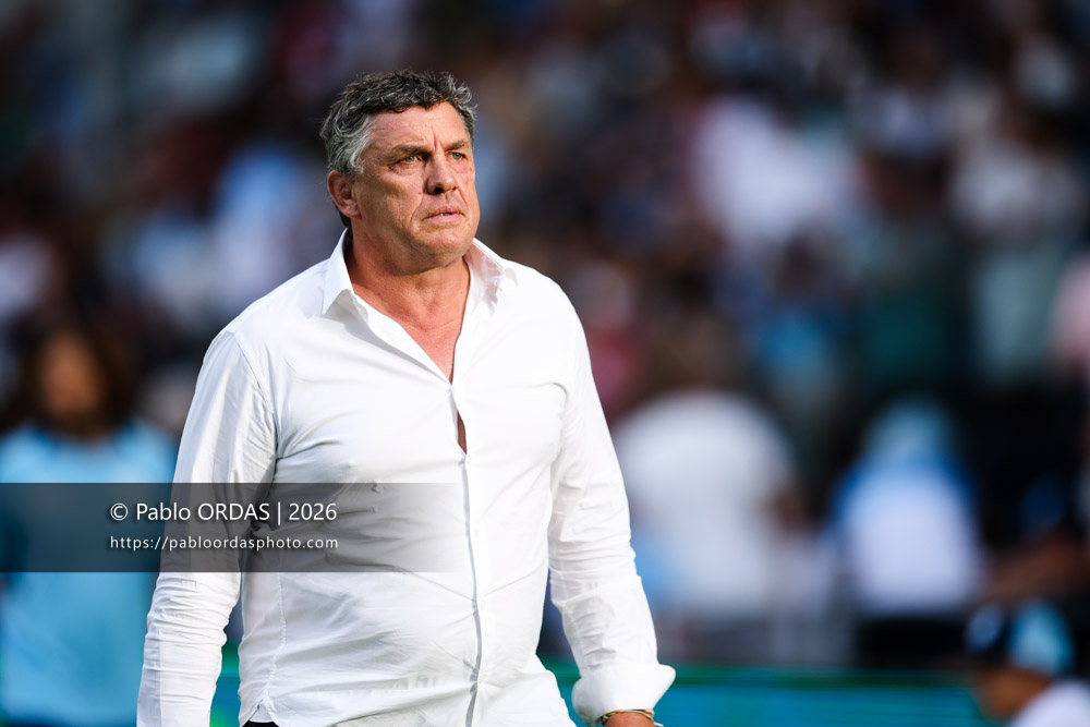Didier Lacroix, lors du match amical entre l'Aviron bayonnais et le Stade toulousain, le 28 août 2026 au stade Jean Dauger de Bayonne, France (Photo Pablo ORDAS)