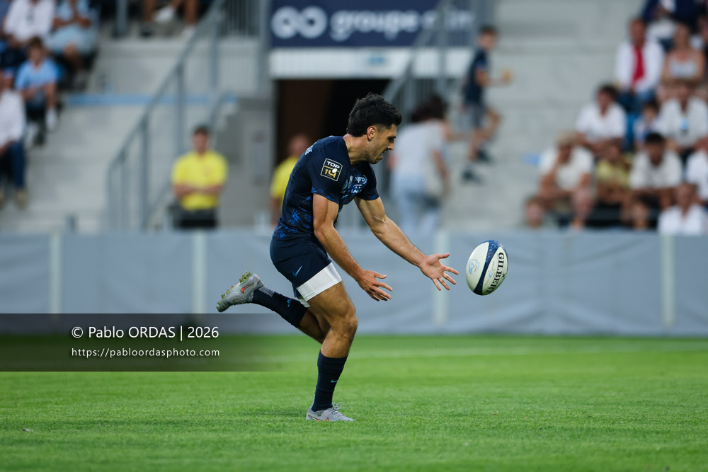 Yohan Orabé, lors du match amical entre l'Aviron bayonnais et le Stade toulousain, le 28 août 2026 au stade Jean Dauger de Bayonne, France (Photo Pablo ORDAS)