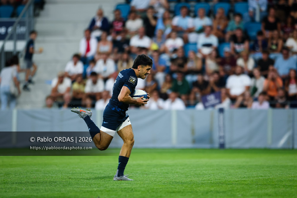 Yohan Orabé, lors du match amical entre l'Aviron bayonnais et le Stade toulousain, le 28 août 2026 au stade Jean Dauger de Bayonne, France (Photo Pablo ORDAS)