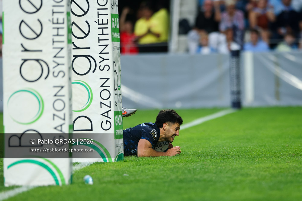 Yohan Orabé, lors du match amical entre l'Aviron bayonnais et le Stade toulousain, le 28 août 2026 au stade Jean Dauger de Bayonne, France (Photo Pablo ORDAS)
