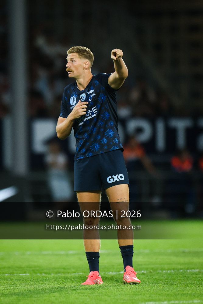 Rob du Preez, lors du match amical entre l'Aviron bayonnais et le Stade toulousain, le 28 août 2026 au stade Jean Dauger de Bayonne, France (Photo Pablo ORDAS)