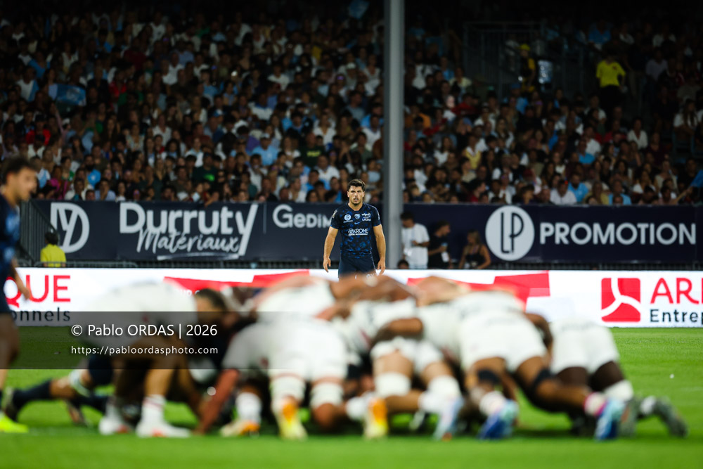 Yohan Orabé, lors du match amical entre l'Aviron bayonnais et le Stade toulousain, le 28 août 2026 au stade Jean Dauger de Bayonne, France (Photo Pablo ORDAS)