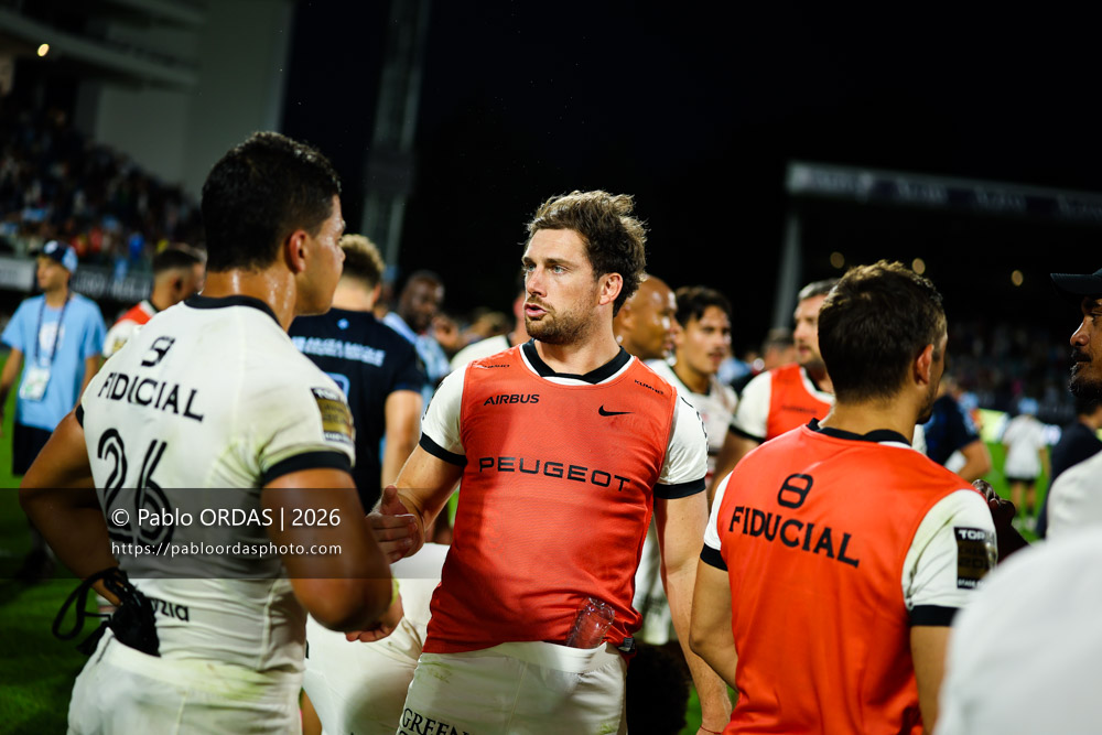 Pierre Louis Barassi, lors du match amical entre l'Aviron bayonnais et le Stade toulousain, le 28 août 2026 au stade Jean Dauger de Bayonne, France (Photo Pablo ORDAS)