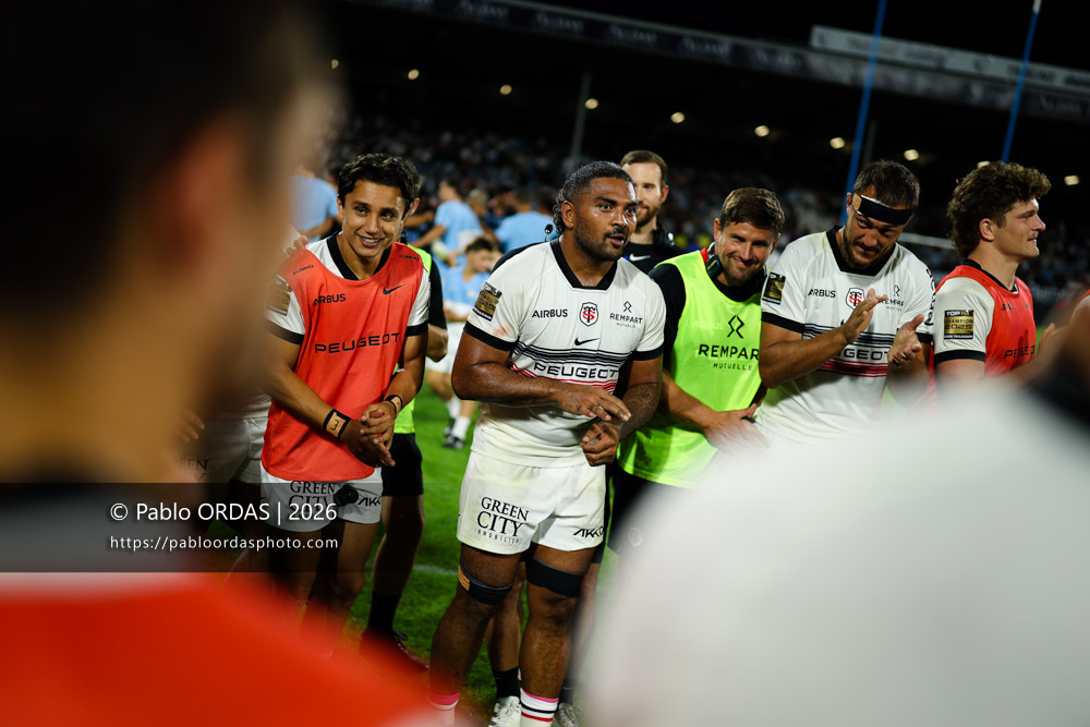Peato Mauvaka, lors du match amical entre l'Aviron bayonnais et le Stade toulousain, le 28 août 2026 au stade Jean Dauger de Bayonne, France (Photo Pablo ORDAS)