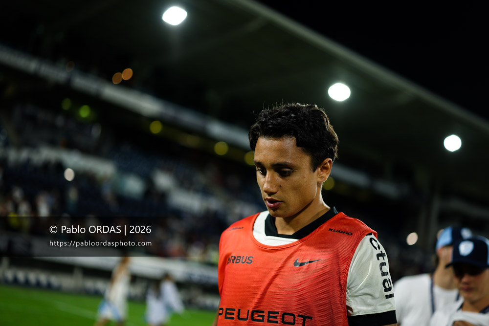 Ange Capuozzo, lors du match amical entre l'Aviron bayonnais et le Stade toulousain, le 28 août 2026 au stade Jean Dauger de Bayonne, France (Photo Pablo ORDAS)