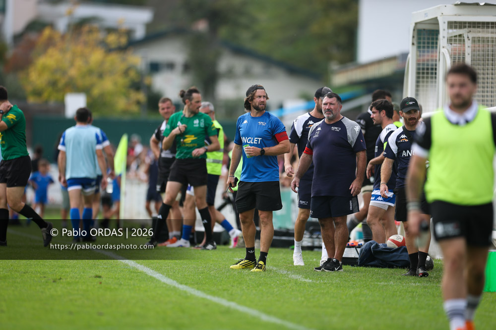 Benoit Bonetti, lors du match de Fédérale 1 entre l'Anglet olympique et le Stade bagnérais, le 4 octobre 2026 au stade Saint-Jean d'Anglet, France (Photo Pablo ORDAS)