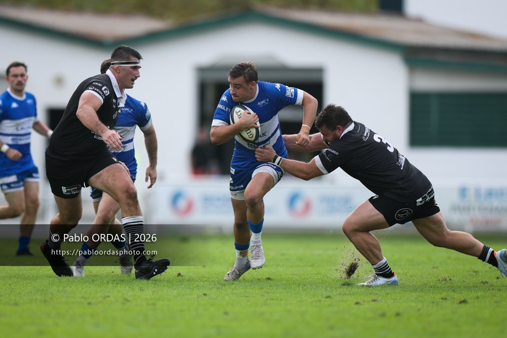 Thomas Pulon, lors du match de Fédérale 1 entre l'Anglet olympique et le Stade bagnérais, le 4 octobre 2026 au stade Saint-Jean d'Anglet, France (Photo Pablo ORDAS)