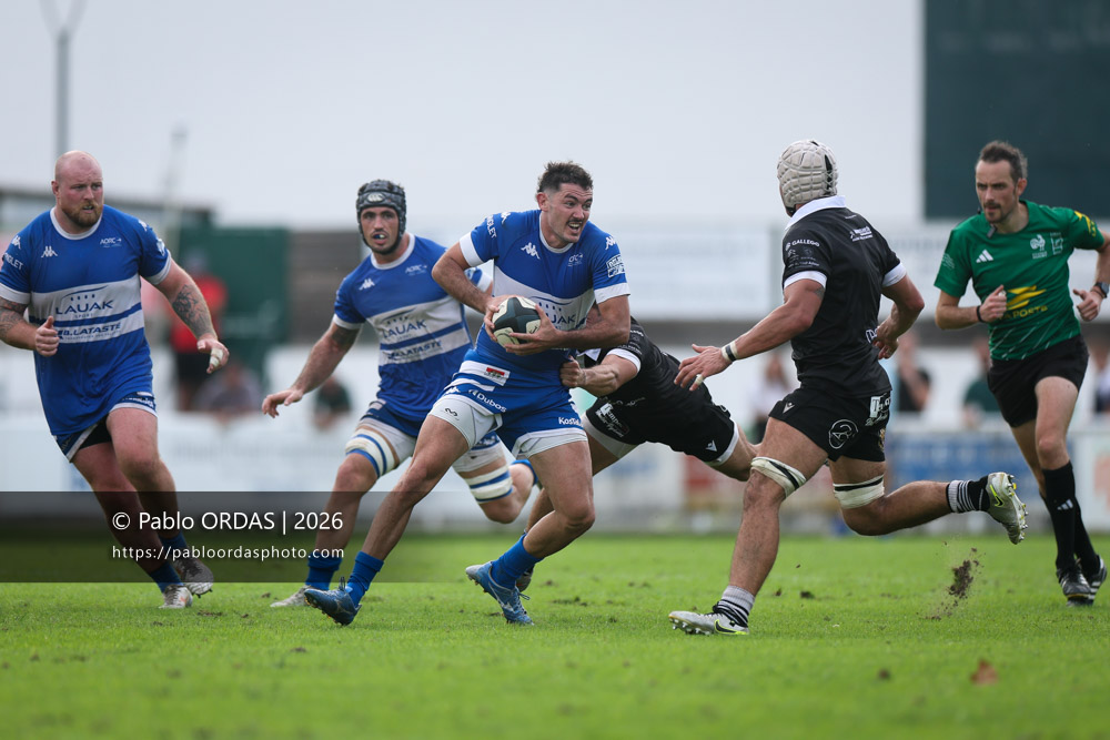 Kévin Jully, lors du match de Fédérale 1 entre l'Anglet olympique et le Stade bagnérais, le 4 octobre 2026 au stade Saint-Jean d'Anglet, France (Photo Pablo ORDAS)