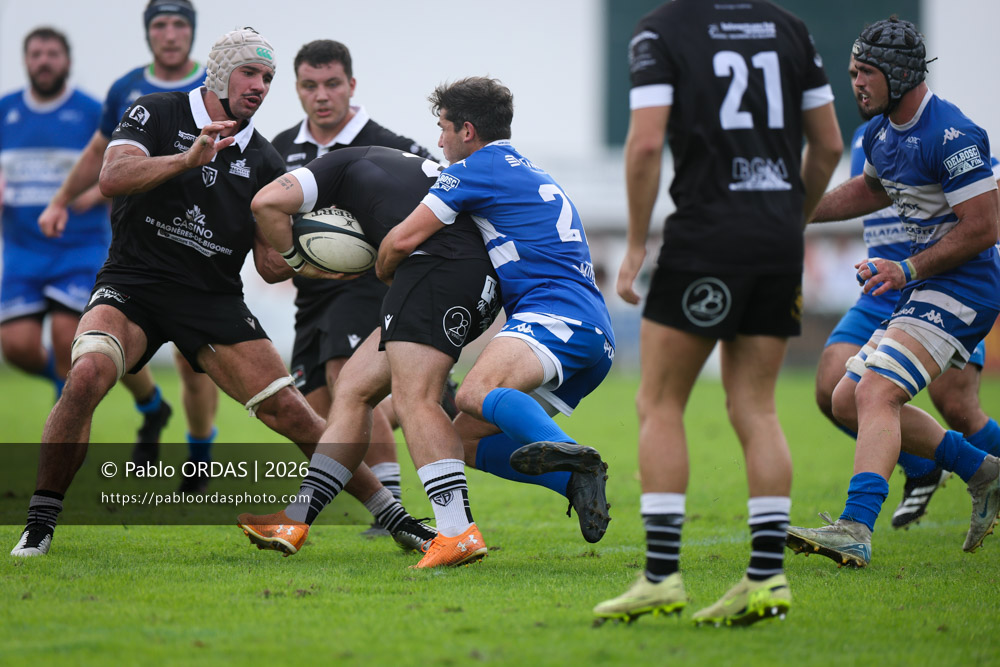 Steeve Barry, lors du match de Fédérale 1 entre l'Anglet olympique et le Stade bagnérais, le 4 octobre 2026 au stade Saint-Jean d'Anglet, France (Photo Pablo ORDAS)