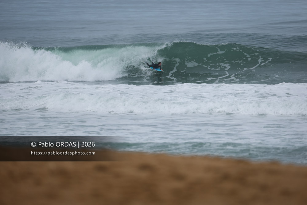Léo Laudouard, pendant la session du 11 octobre 2026 à Anglet, France (Photo Pablo ORDAS)