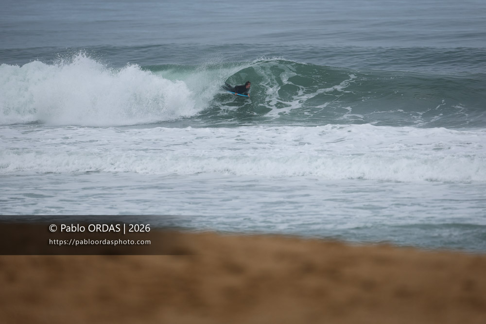 Léo Laudouard, pendant la session du 11 octobre 2026 à Anglet, France (Photo Pablo ORDAS)