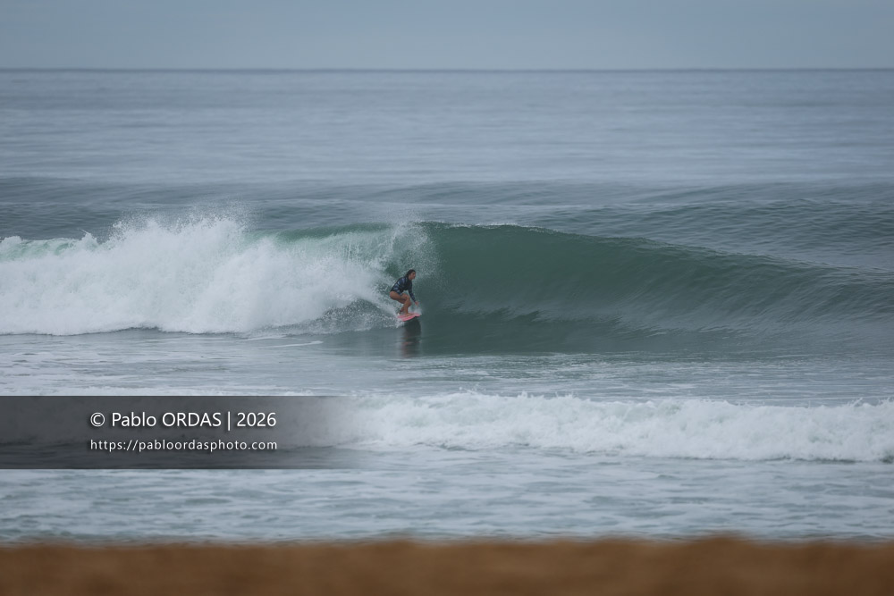Emma Dubes, pendant la session du 11 octobre 2026 à Anglet, France (Photo Pablo ORDAS)