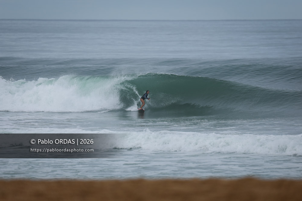 Emma Dubes, pendant la session du 11 octobre 2026 à Anglet, France (Photo Pablo ORDAS)