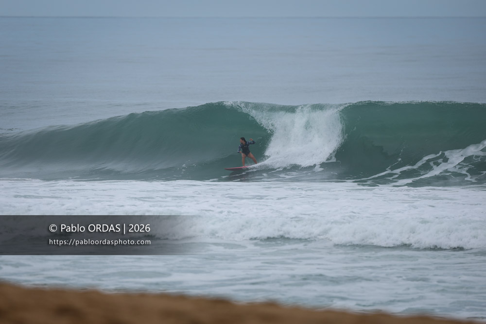 Emma Dubes, pendant la session du 11 octobre 2026 à Anglet, France (Photo Pablo ORDAS)
