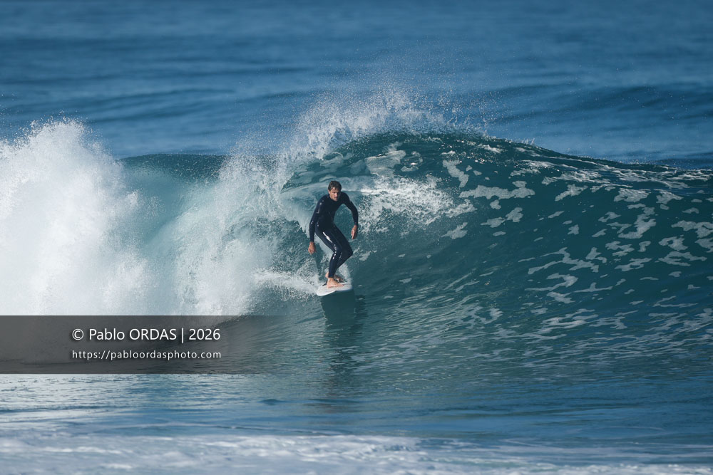 Hugo Dubosc, pendant la session du 15 octobre 2026 à Anglet, France (Photo Pablo ORDAS)