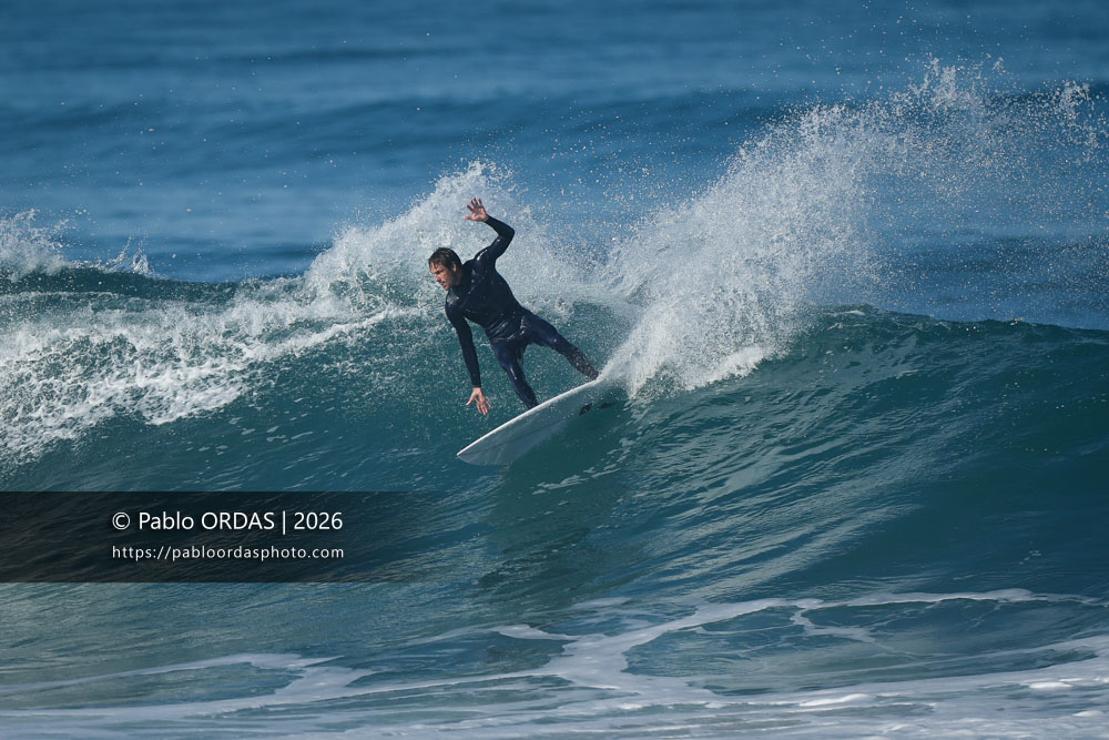 Hugo Dubosc, pendant la session du 15 octobre 2026 à Anglet, France (Photo Pablo ORDAS)