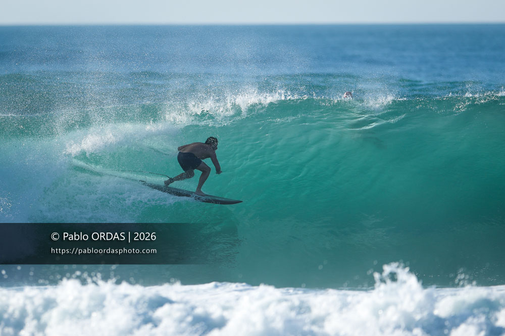Lucas Espil, pendant la session du 15 octobre 2026 à Anglet, France (Photo Pablo ORDAS)