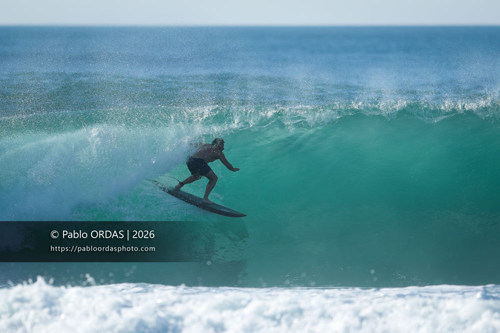 Lucas Espil, pendant la session du 15 octobre 2026 à Anglet, France (Photo Pablo ORDAS)