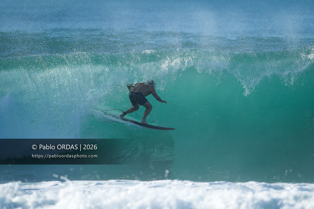 Lucas Espil, pendant la session du 15 octobre 2026 à Anglet, France (Photo Pablo ORDAS)