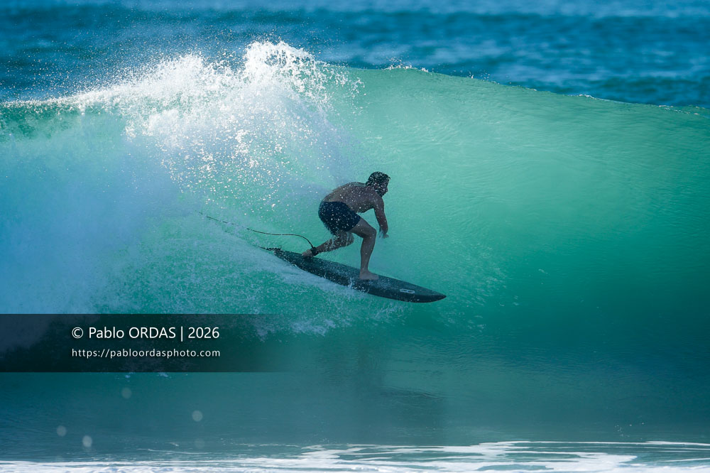 Lucas Espil, pendant la session du 15 octobre 2026 à Anglet, France (Photo Pablo ORDAS)