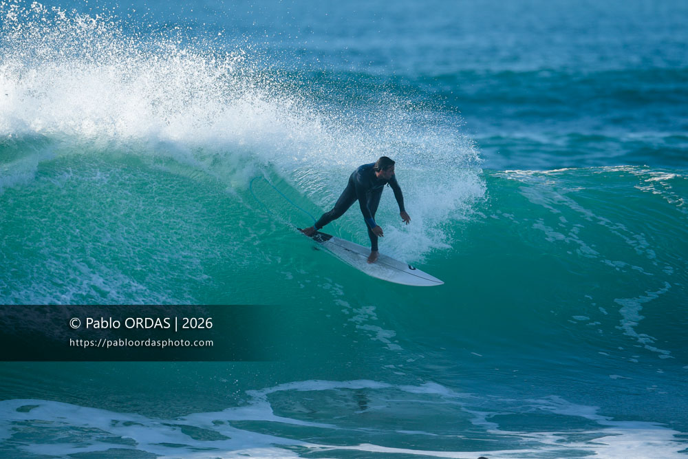 Tom Juniver, pendant la session du 15 octobre 2026 à Anglet, France (Photo Pablo ORDAS)