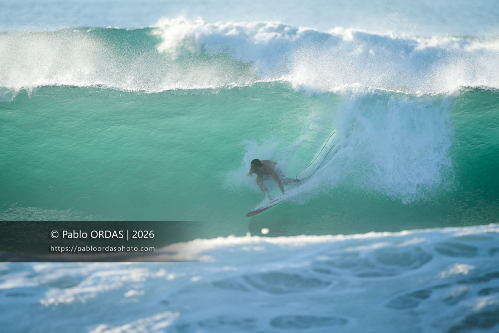 Lucas Espil, pendant la session du 15 octobre 2026 à Anglet, France (Photo Pablo ORDAS)