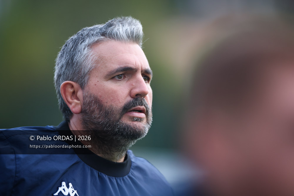 Eric Fernandez, lors du match des Espoirs Fédéraux entre l'Anglet olympique et Pont Long, le 17 octobre 2026 au stade Saint-Jean d'Anglet, France (Photo Pablo ORDAS)