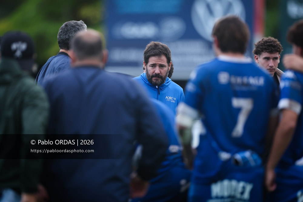 Sébastien Lopez, lors du match des Espoirs Fédéraux entre l'Anglet olympique et Pont Long, le 17 octobre 2026 au stade Saint-Jean d'Anglet, France (Photo Pablo ORDAS)