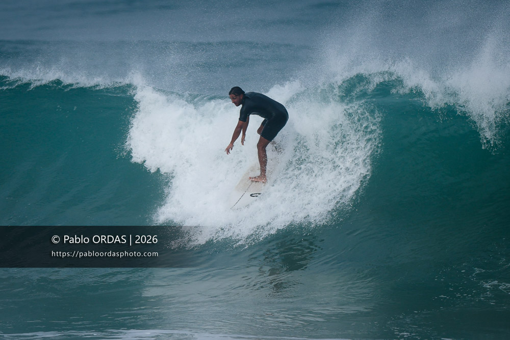 Tom Juniver, pendant la session du 3 octobre 2026 à Anglet, France (Photo Pablo ORDAS)