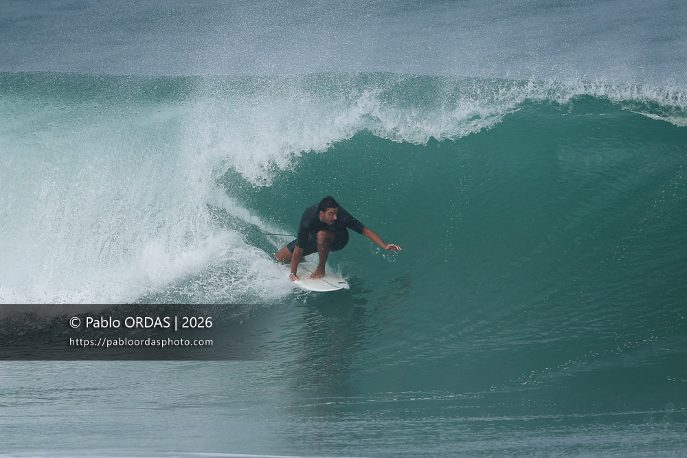 Tom Juniver, pendant la session du 3 octobre 2026 à Anglet, France (Photo Pablo ORDAS)