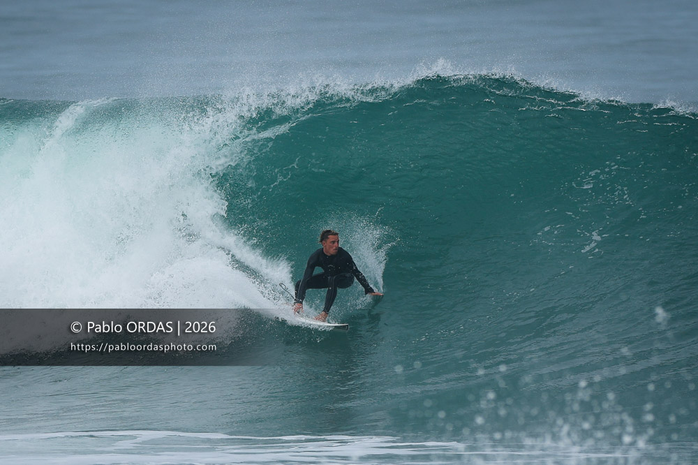Noé Le Franc, pendant la session du 3 octobre 2026 à Anglet, France (Photo Pablo ORDAS)