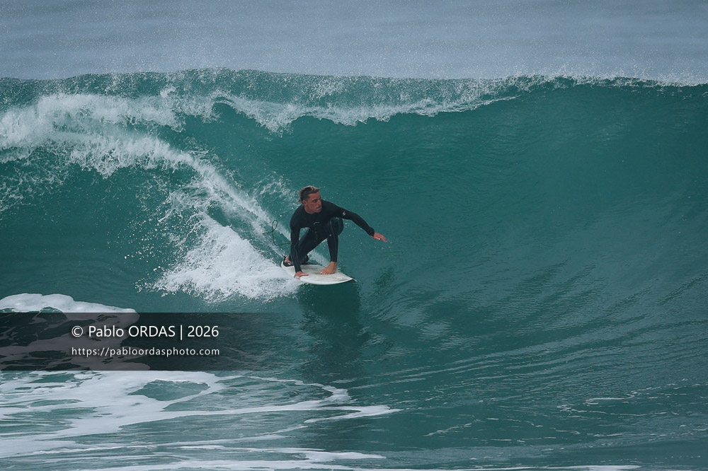 Noé Le Franc, pendant la session du 3 octobre 2026 à Anglet, France (Photo Pablo ORDAS)
