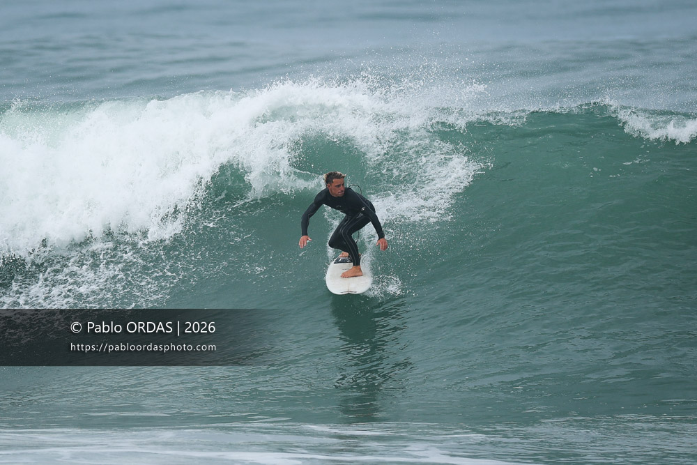 Noé Le Franc, pendant la session du 3 octobre 2026 à Anglet, France (Photo Pablo ORDAS)