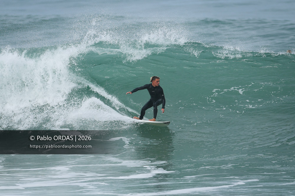 Noé Le Franc, pendant la session du 3 octobre 2026 à Anglet, France (Photo Pablo ORDAS)