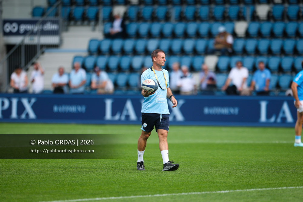 Gerard Fraser, lors du match de Top 14 entre l'Aviron bayonnais et le Stade français Paris, le 3 octobre 2026 au stade Jean Dauger de Bayonne, France (Photo Pablo ORDAS)