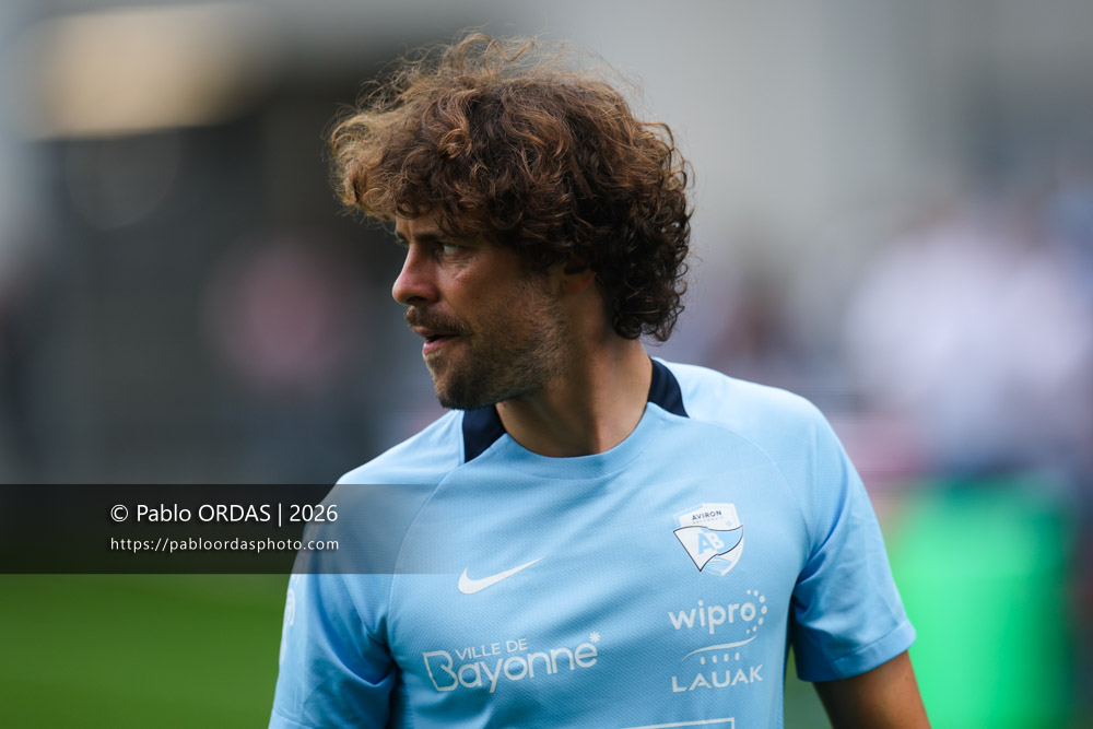 Thibaud Grassignoux, lors du match de Top 14 entre l'Aviron bayonnais et le Stade français Paris, le 3 octobre 2026 au stade Jean Dauger de Bayonne, France (Photo Pablo ORDAS)