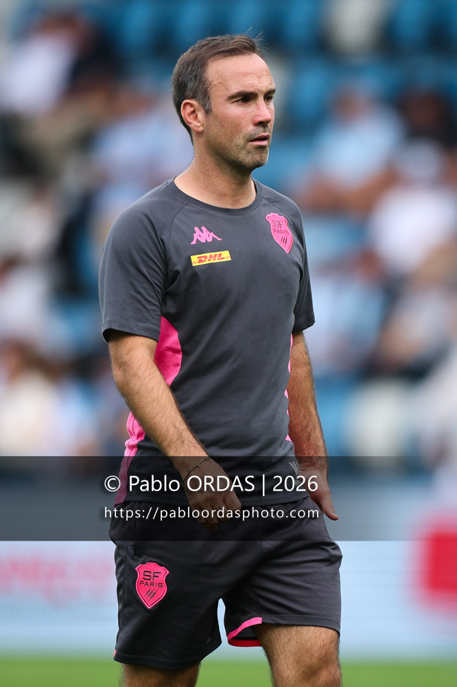 Morgan Parra, lors du match de Top 14 entre l'Aviron bayonnais et le Stade français Paris, le 3 octobre 2026 au stade Jean Dauger de Bayonne, France (Photo Pablo ORDAS)