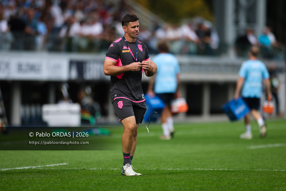 Rory Kockott, lors du match de Top 14 entre l'Aviron bayonnais et le Stade français Paris, le 3 octobre 2026 au stade Jean Dauger de Bayonne, France (Photo Pablo ORDAS)
